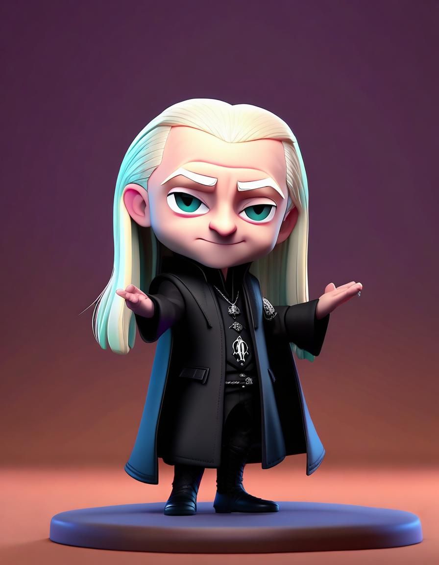 Cute Chibi Lucius Malfoy in 3D Digital Art