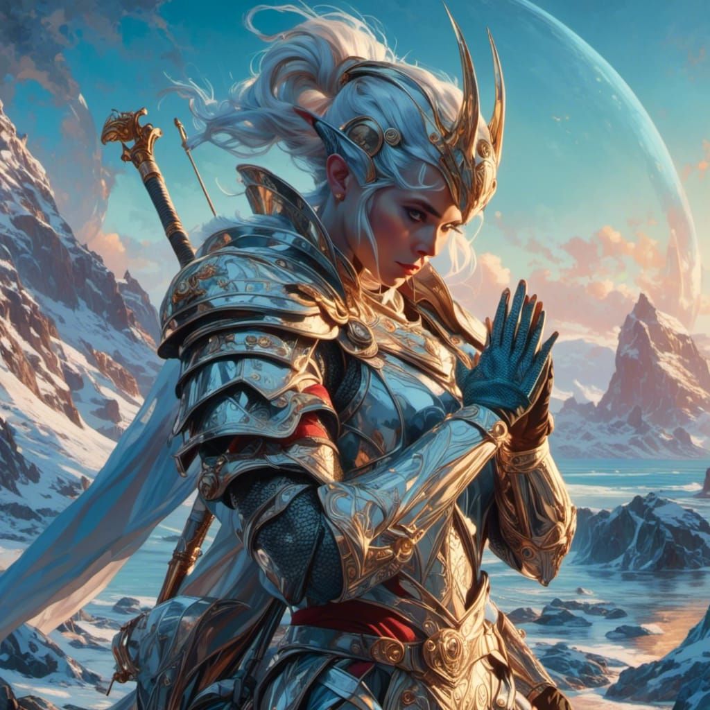 Elven Figure with Lacquer Finish