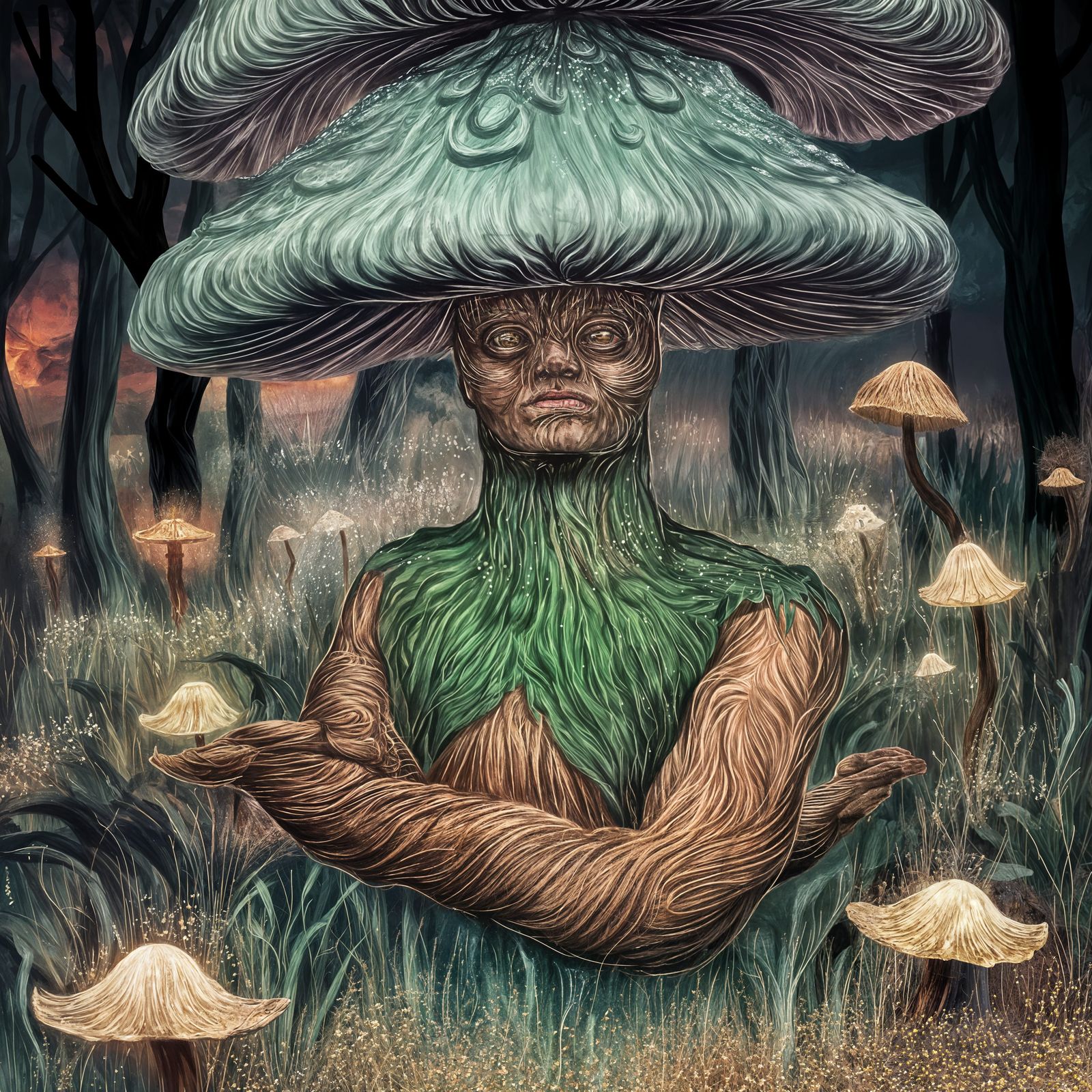 Enchanted Tree Sage in Ethereal Twilight