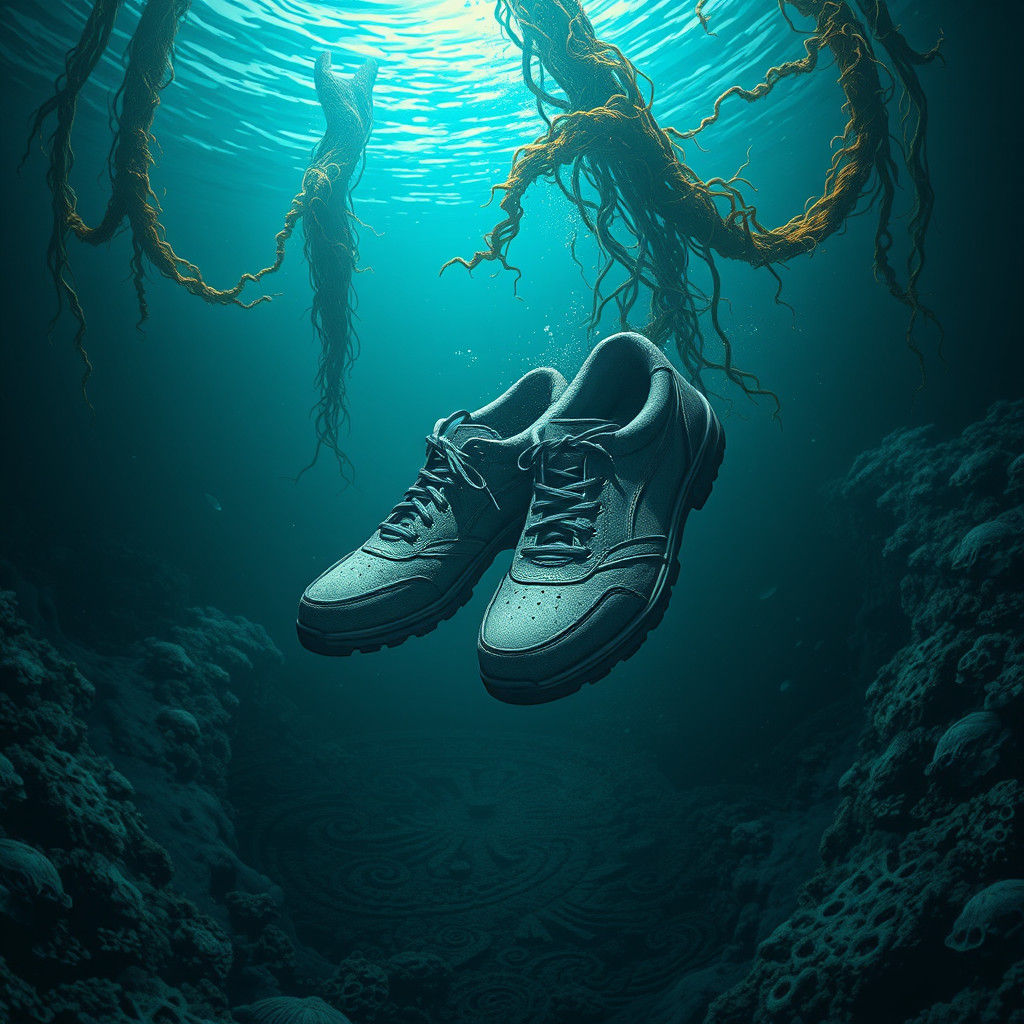 Concrete Shoes Sinking in the Deep Ocean