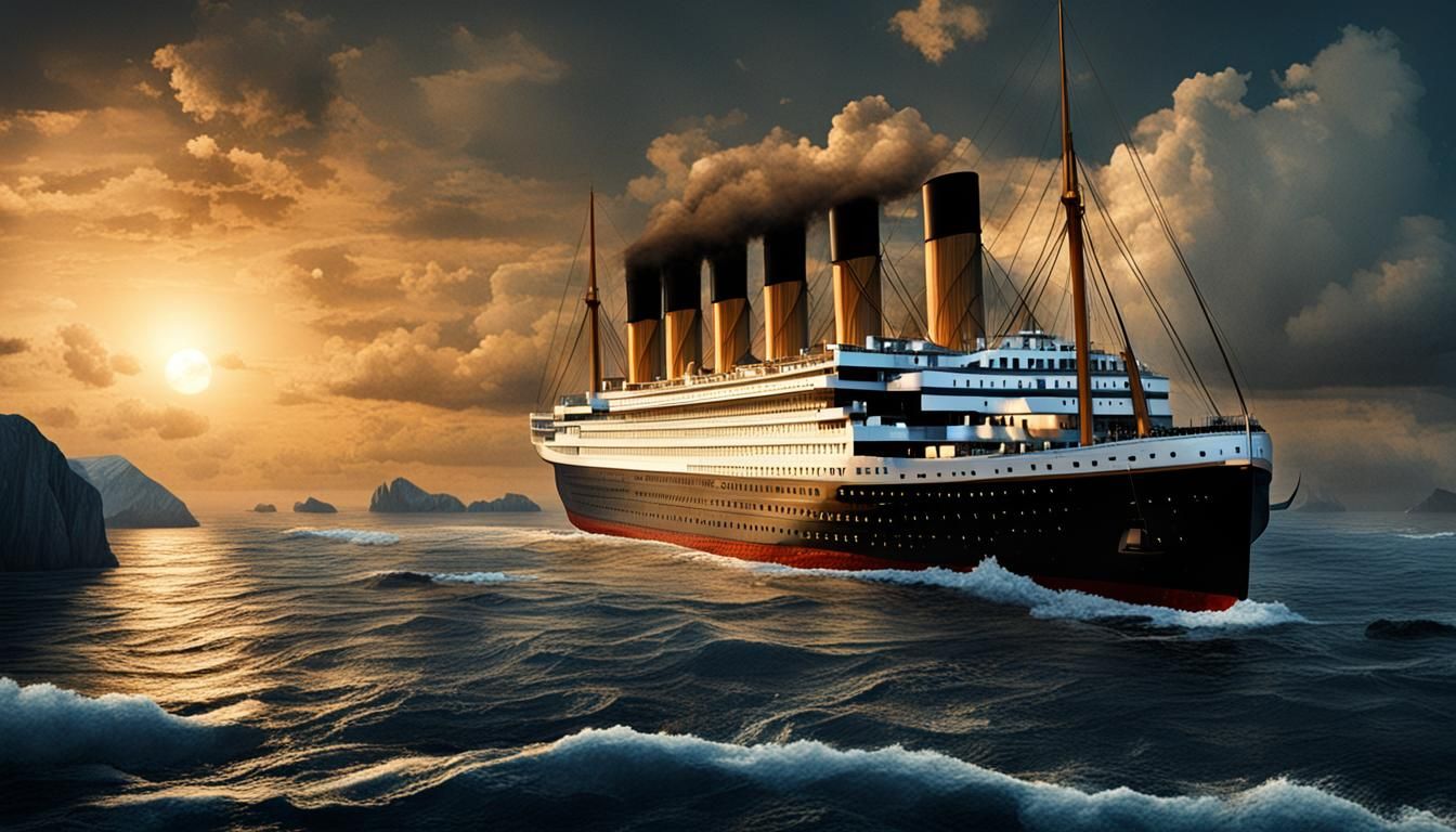 Titanic Movie Scene with Cinematic Lighting