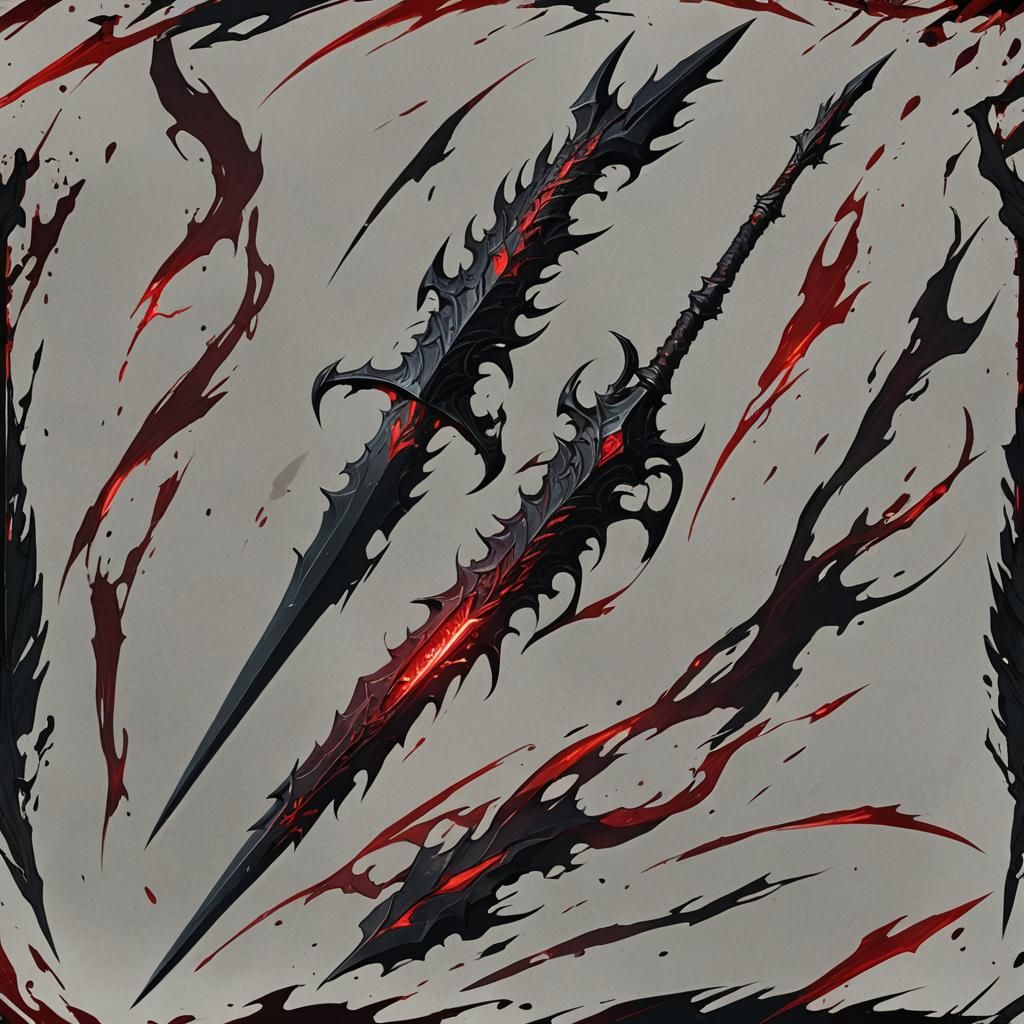 Dragon Spear Fantasy Weapon in Anime Style