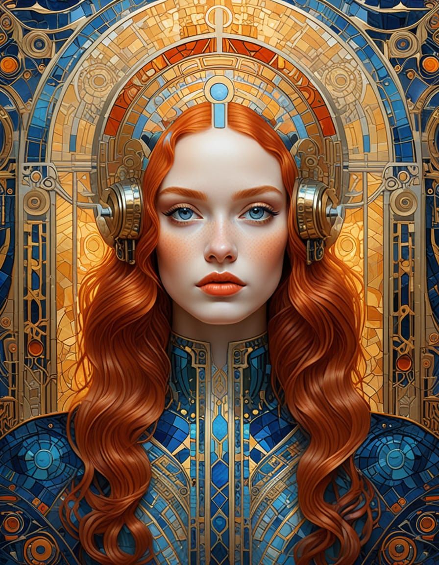 Ginger Goddess in Art Deco Splendor