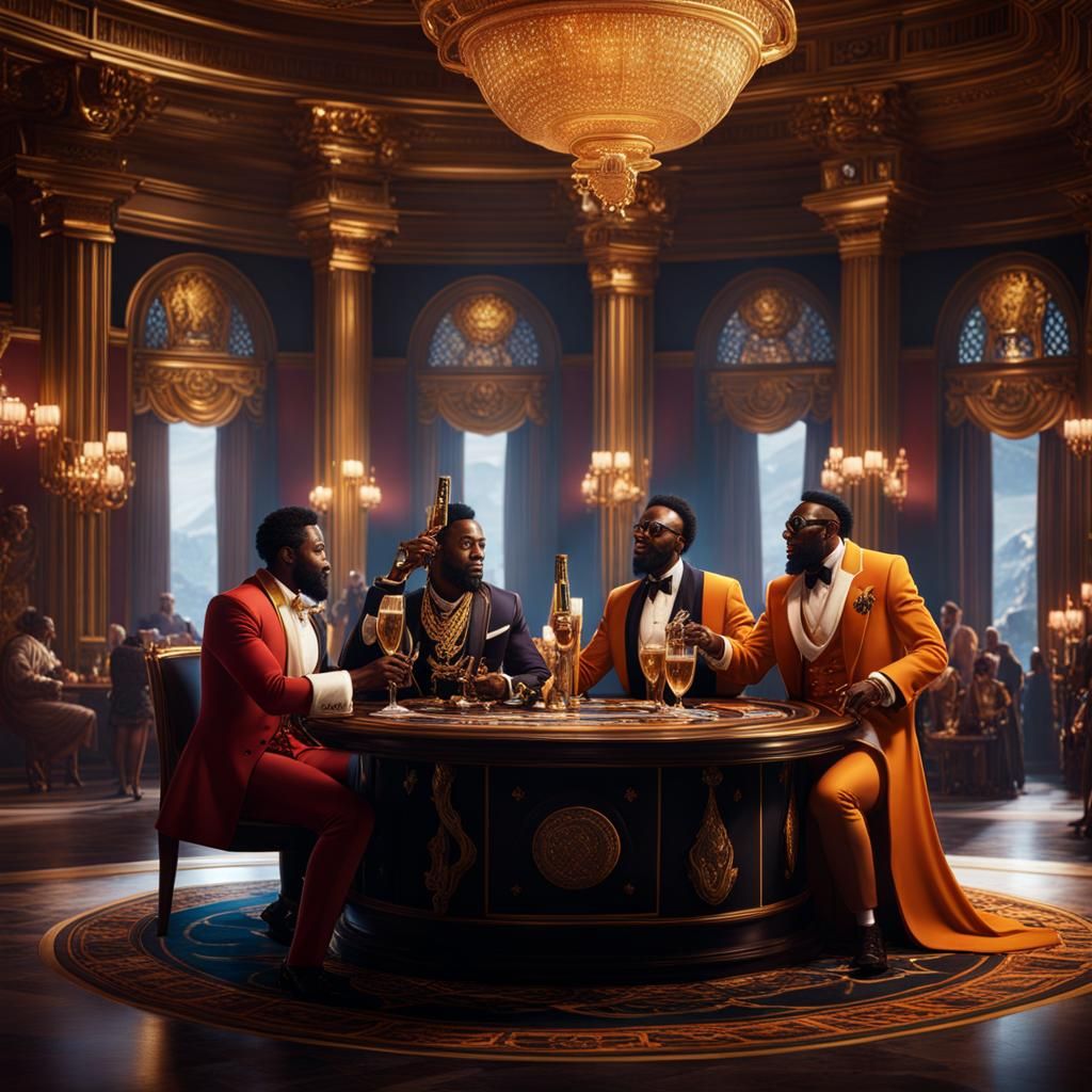 Hephaestus, Dionisos, and Papa Legba at Monaco Casino