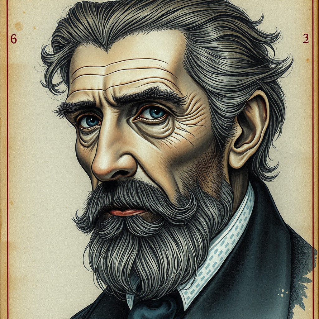 Victorian Man Portrait in Fantasy Art Style