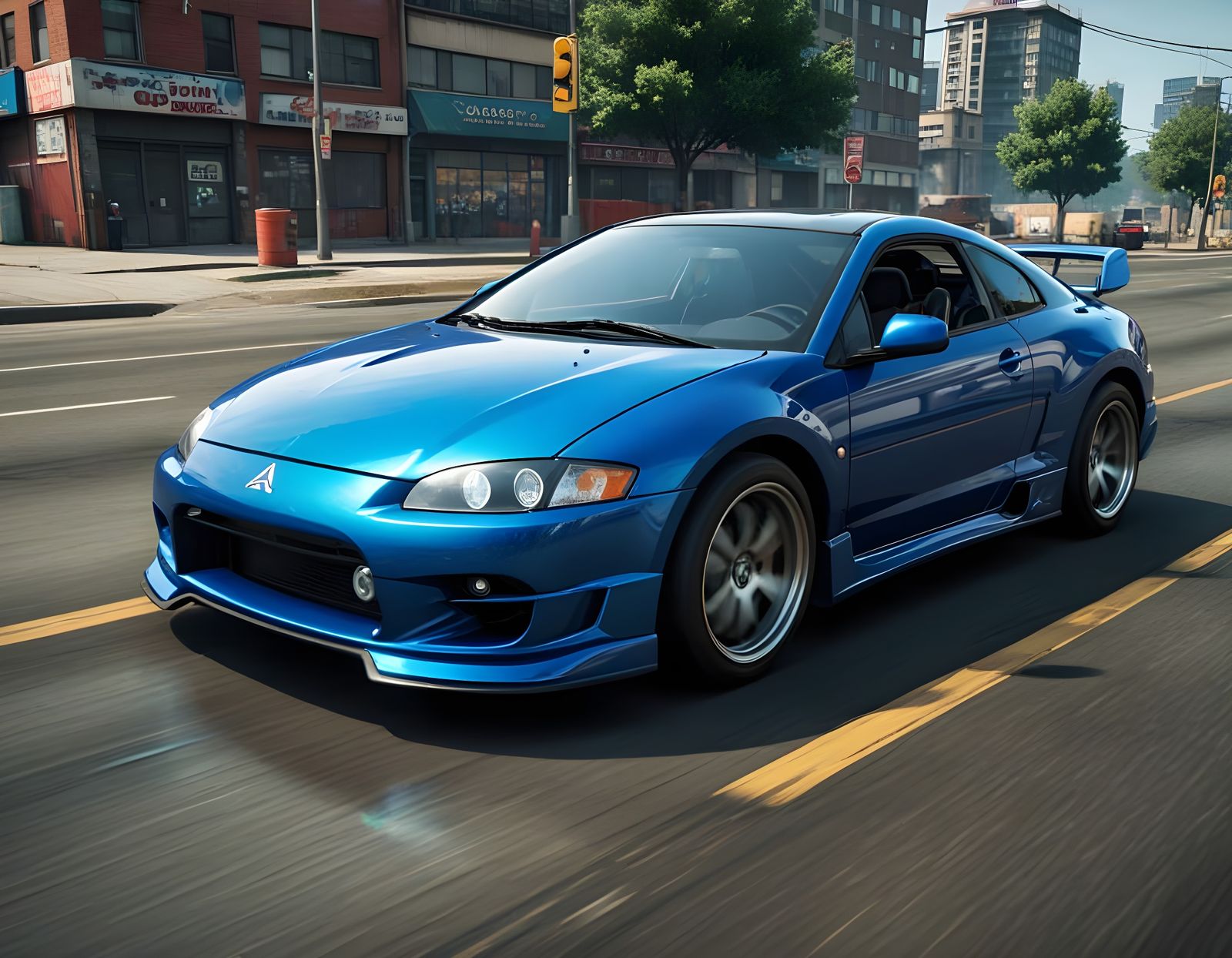 Need For Speed Underground Car Selection Screen with Mitsubi...