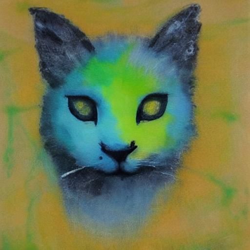 Ethereal Expressionist Abstract Art in Soft Blues and Greens