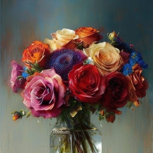 Rusty Roses in Fantasy Art Style