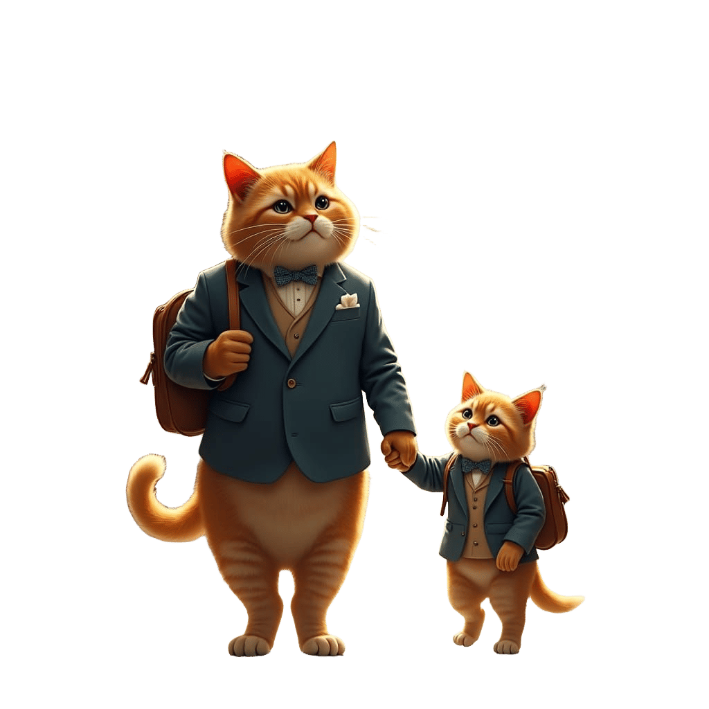 Cats Shopping for a Shirt in Mall, 3D Render