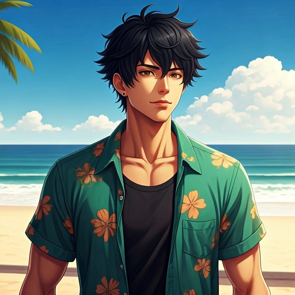 Surreal Brazilian Man Revels in Beachside Scene