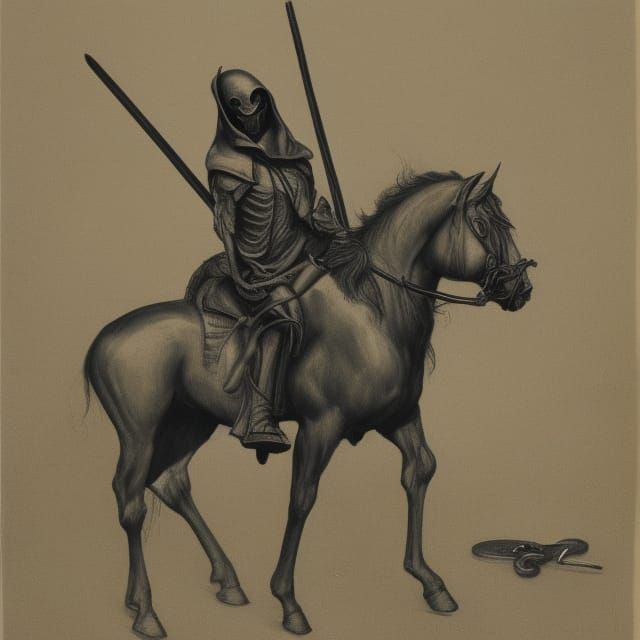 Grim Reaper on Pale Horse: A Symbolic Depiction