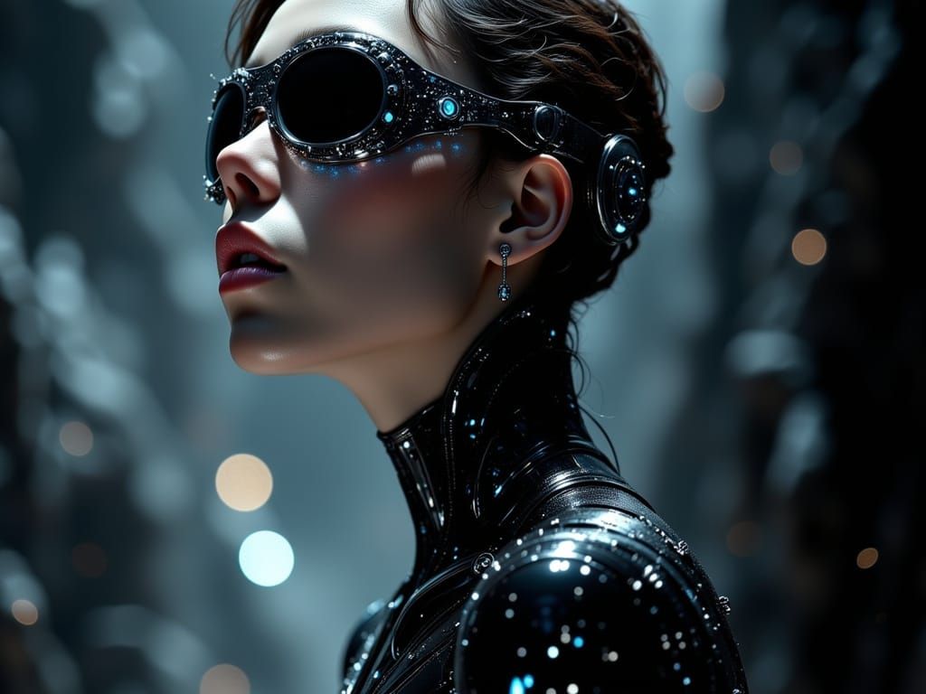 Pleasant Scientist in Dramatic Lighting