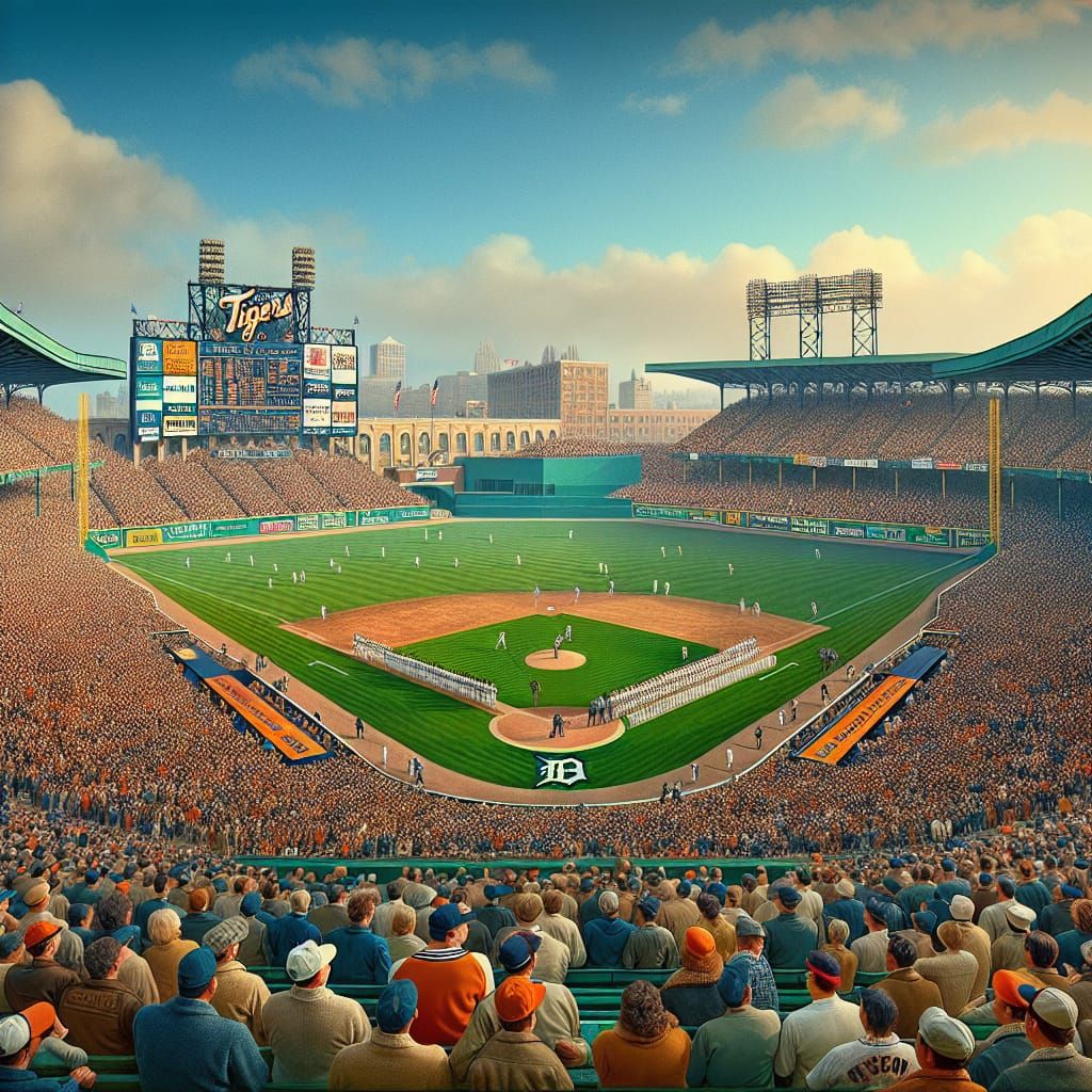 Vibrant Tiger Stadium During 1984 World Series