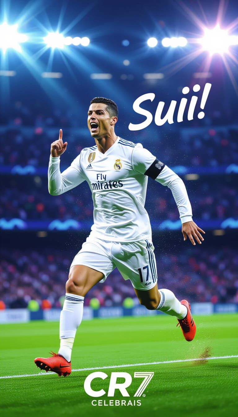 Cristiano Ronaldo's 'Suiii' Goal Celebration Wallpaper