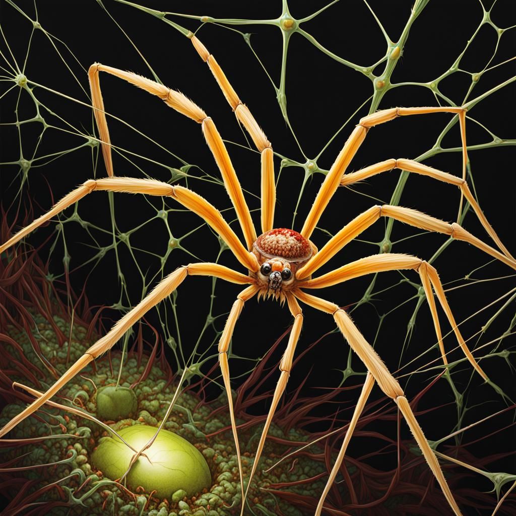 Spiders Crawling Inside Brain, Fantasy Art