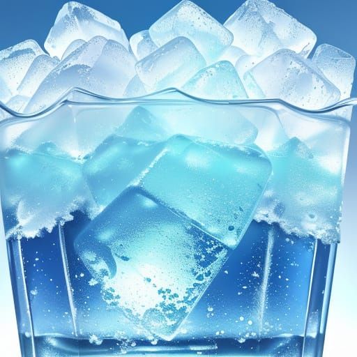 Refreshing Ice-Cold Drink in Hyper-Realistic Digital Art