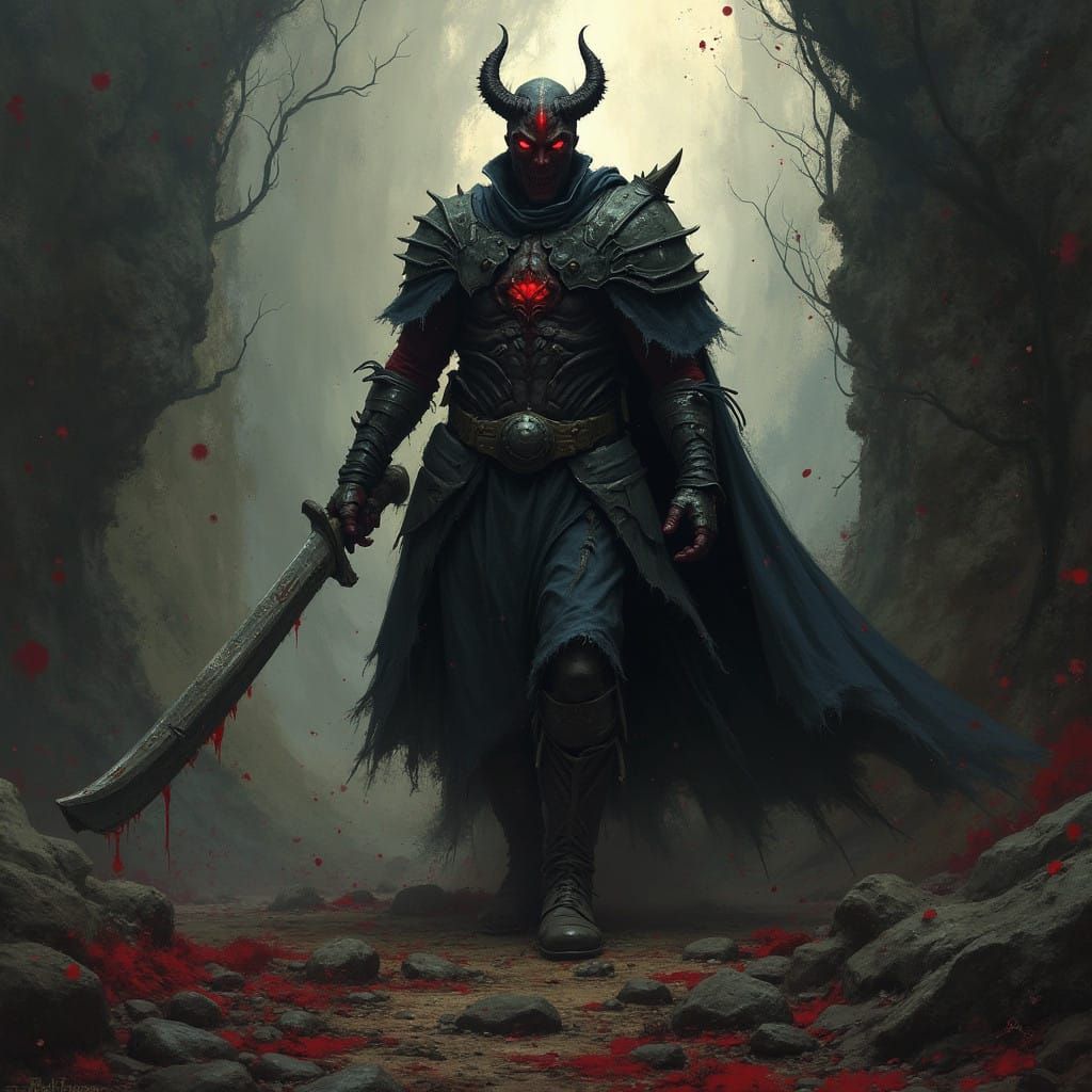 Dark Fantasy World in Grimdark Style