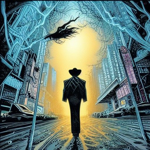 Comic Book Art: Stranger in the Night