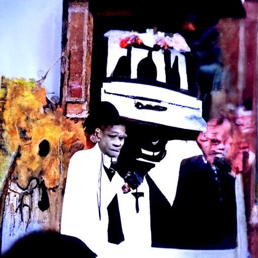 Jazz Funeral Scene in New Orleans Style