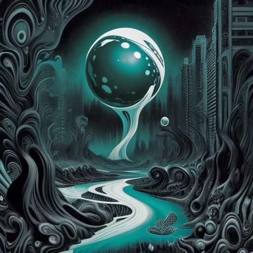 Abstract Surrealism in Black and White