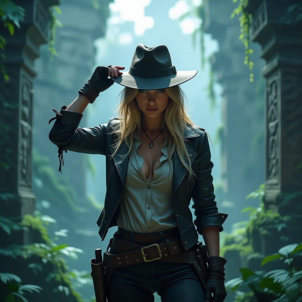 Explorer Discovers Ancient Bioluminescent Ruins