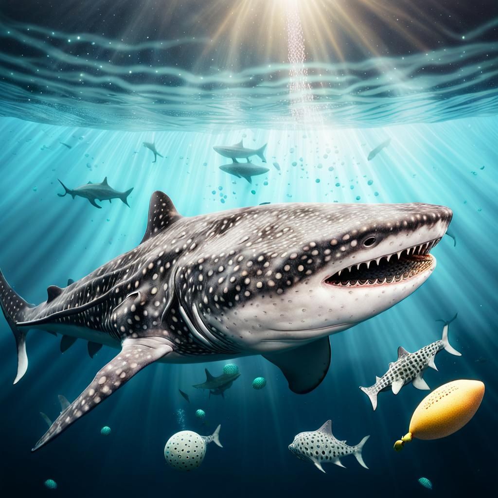 Whale Shark's Underwater Mango Ball Game