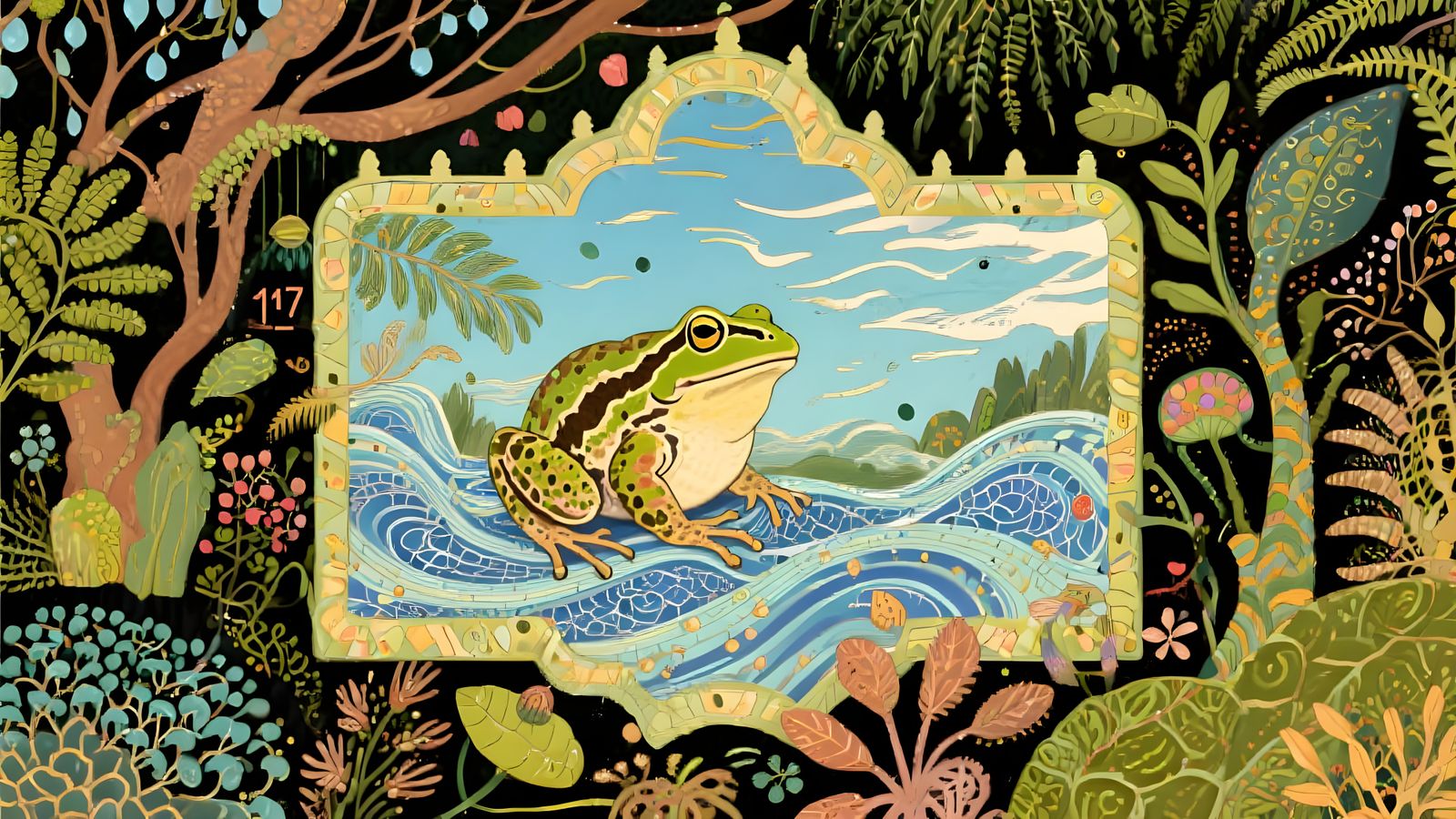 Australian Flora and Fauna in Quantum Zentangle Style