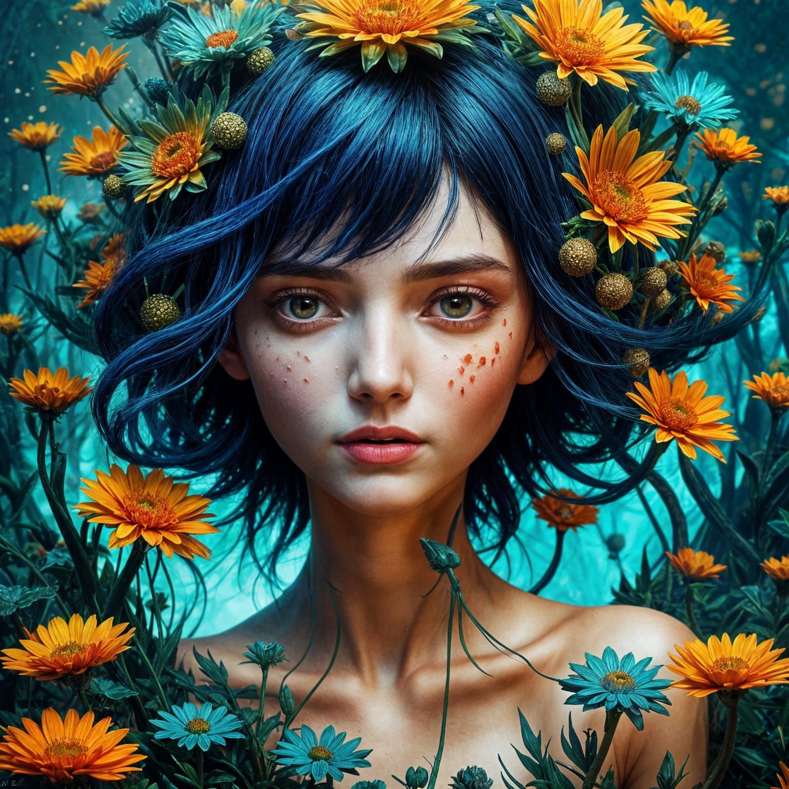 Natural Face in Detailed Matte Painting