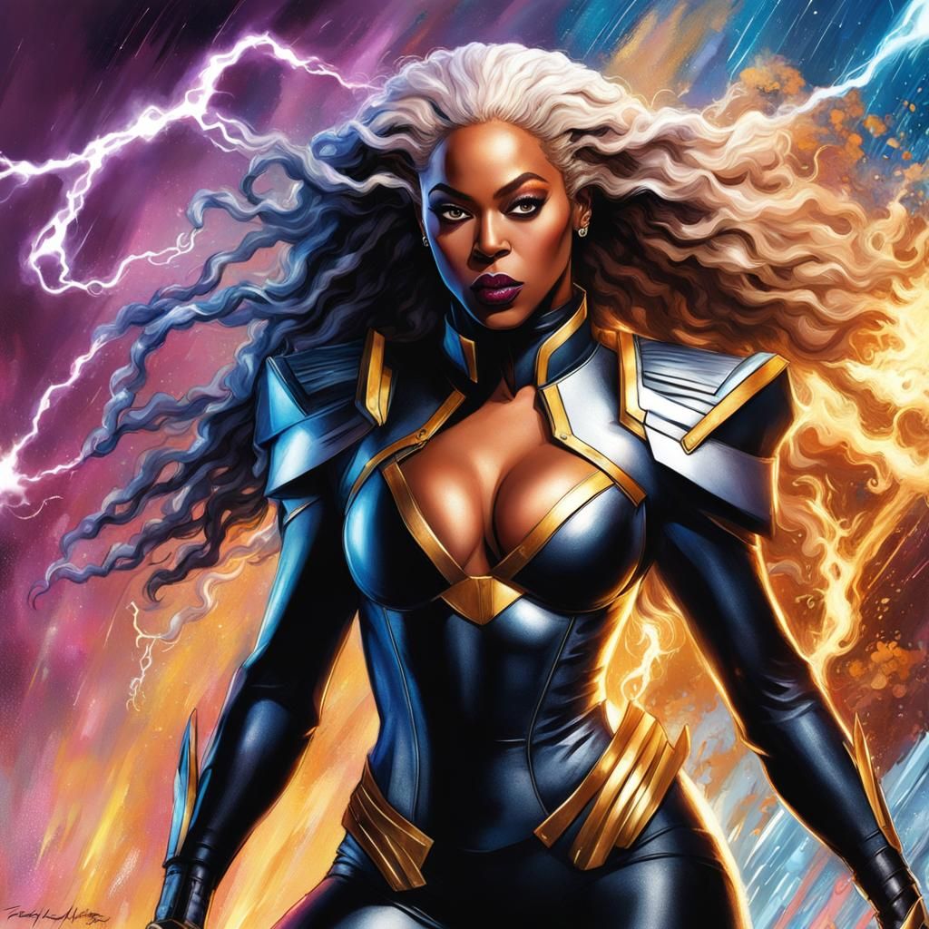 Dramatic Hyperrealistic Battle of Powerful Women