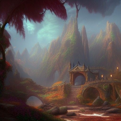 Fantastical Matte Painting of Two Women