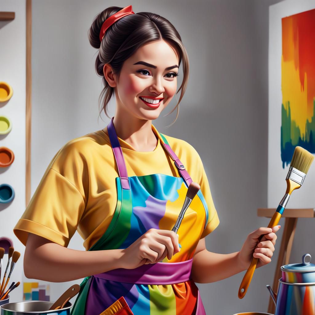 Painter in Infinite Loop as Trompe l'Oeil