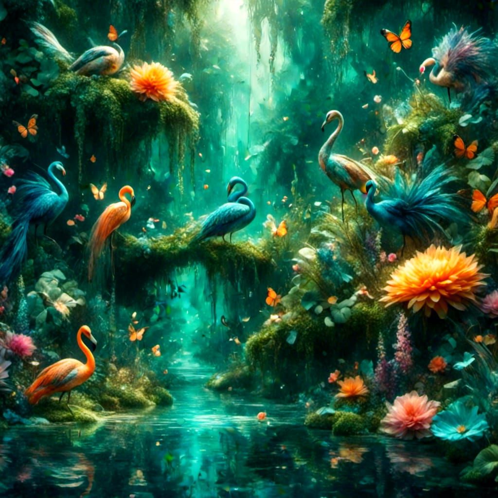 AI Image with Wispy Hair and Epic Splash Effect