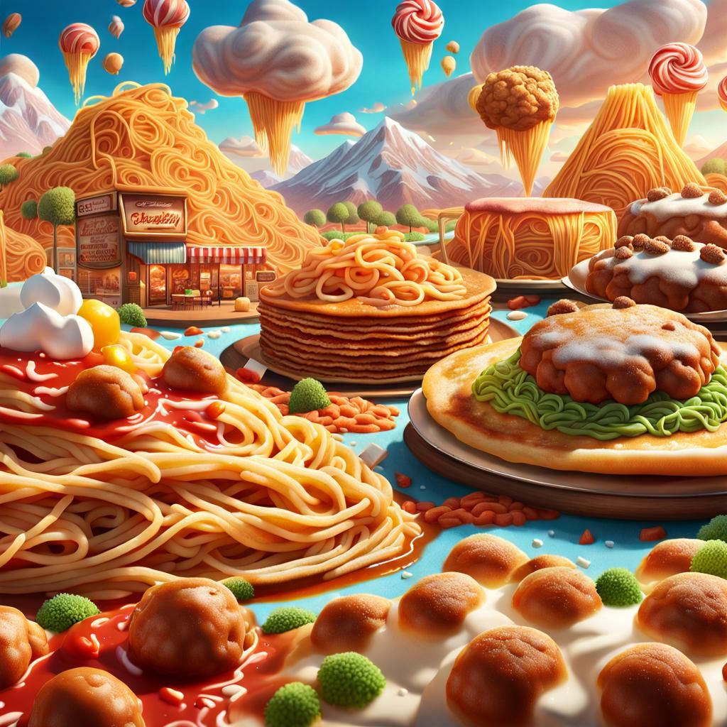 Colorful Food Worlds in Hyperrealistic 3D
