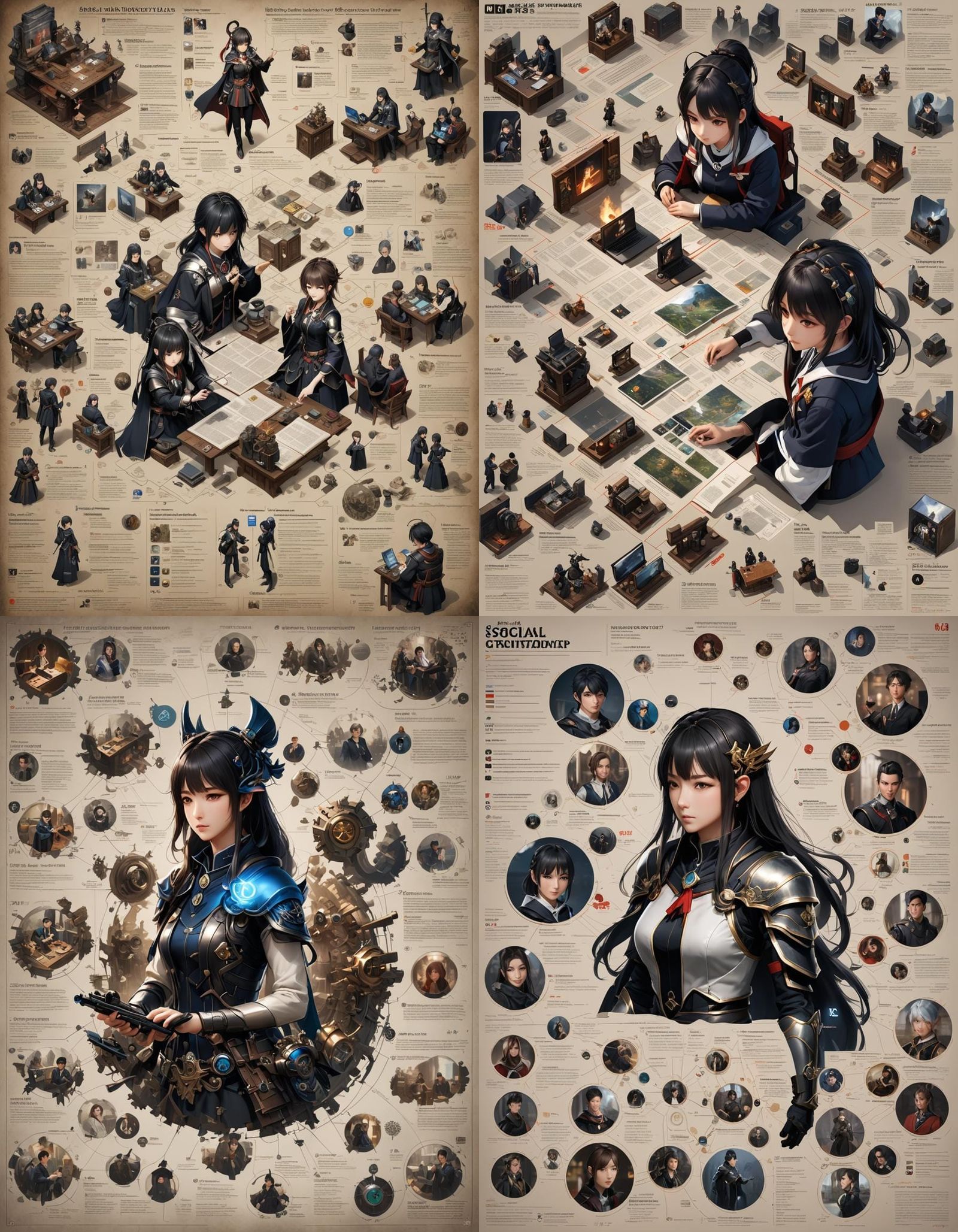 Social Media Strategy Plan: 3D Anime Infographic