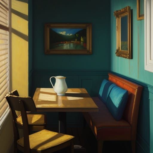 Expressionist Still Life with Golden Lighting