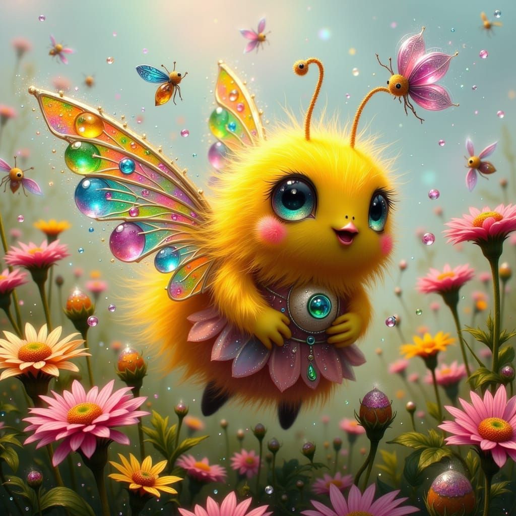 Surreal Fairy Punk Whimsy in Gingham and Gemstones