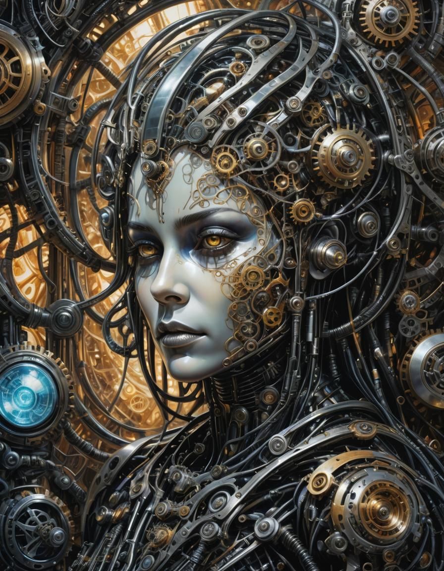 Futuristic Cyberpunk Dreamscape with Intricate Details