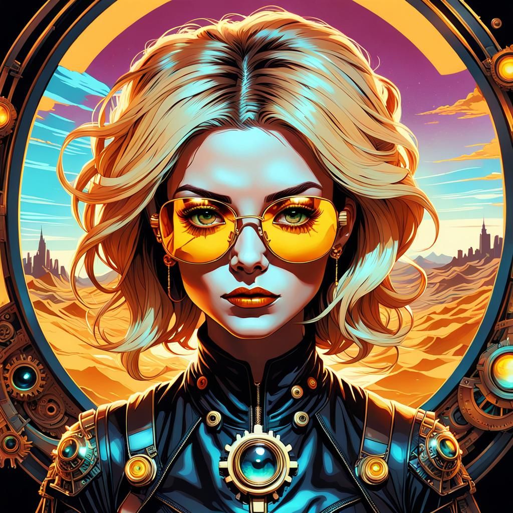 Yellow tinted spectacles