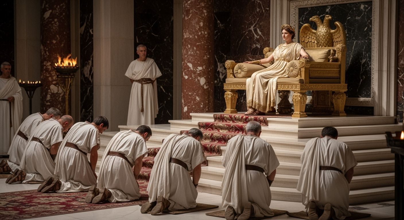 Empress Messalina in a Luxurious Roman Palace