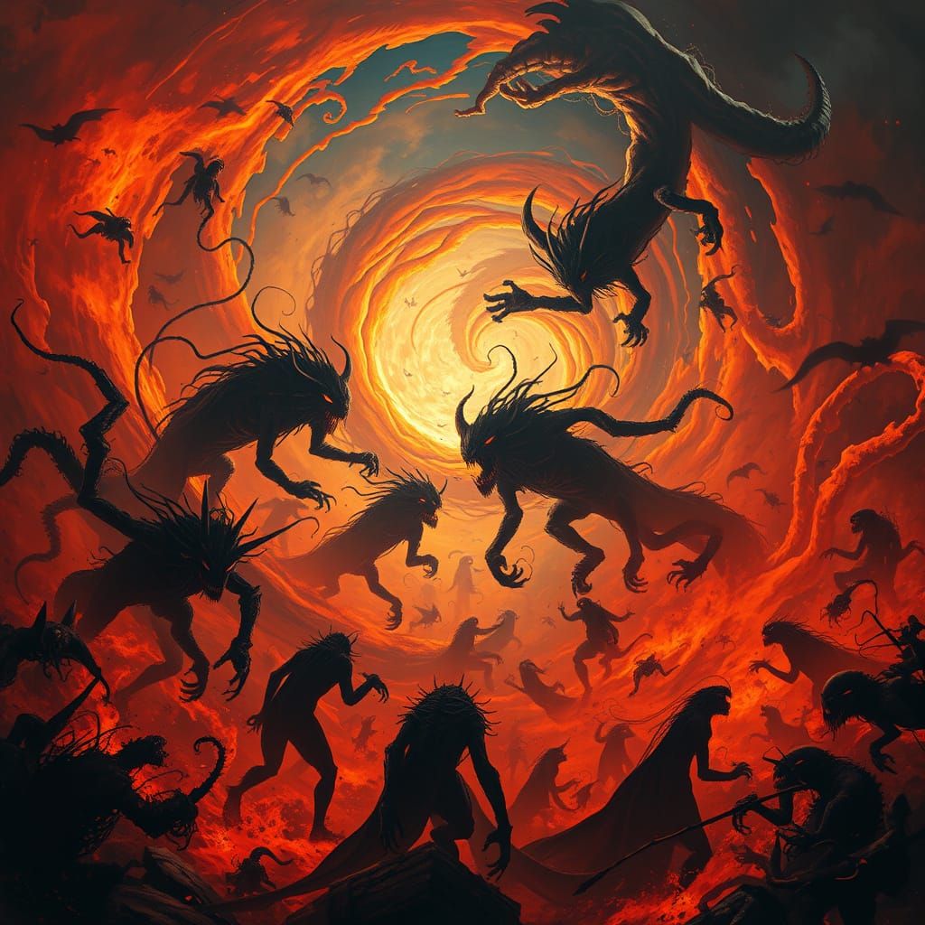 Surreal Vortex of Dark Fantasy