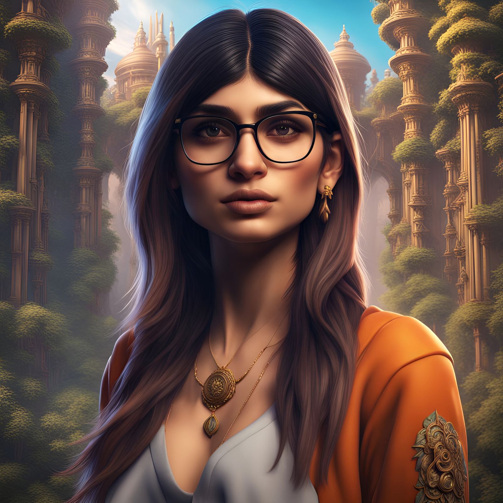 Mia Khalifa Detailed Matte Painting