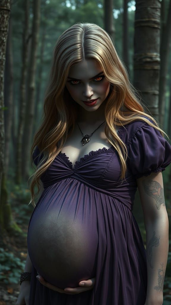 Vampire Queen Unveiled in 1883 Era Fantasy Art