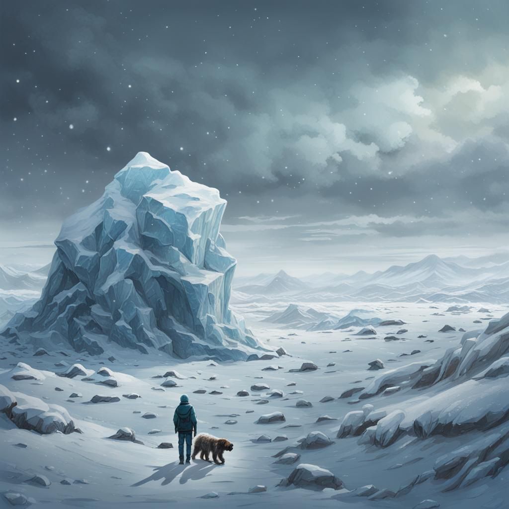 Icy Tundra: A Solitary Journey