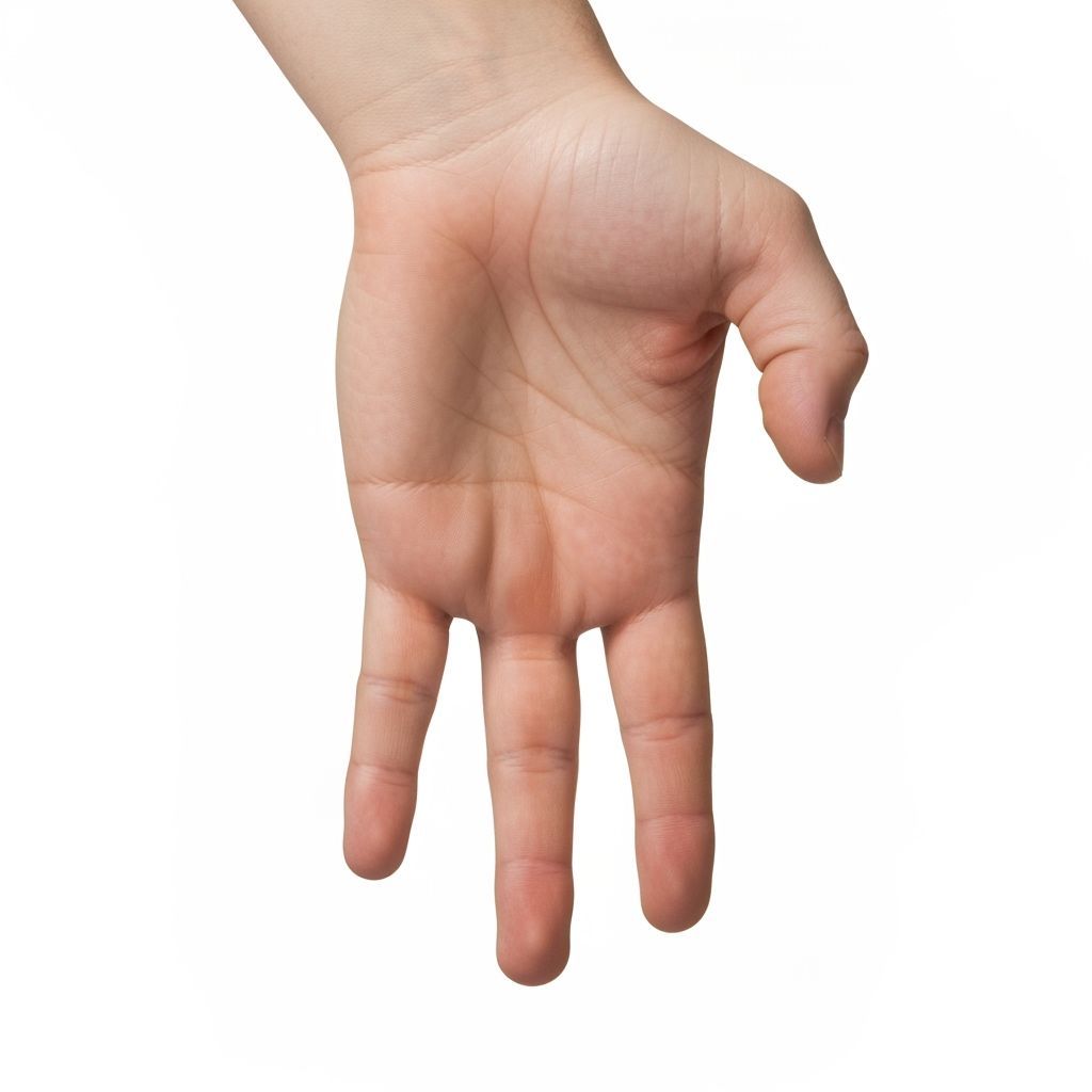 AI Generated Image of a Hand with Fingers Spread Downwards