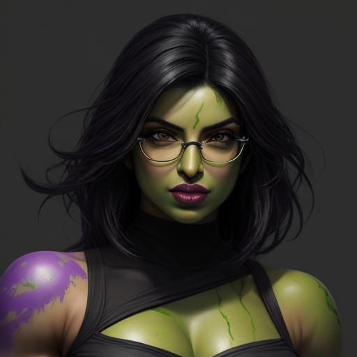 She-Hulk as Graffiti Art, Ultra Detailed