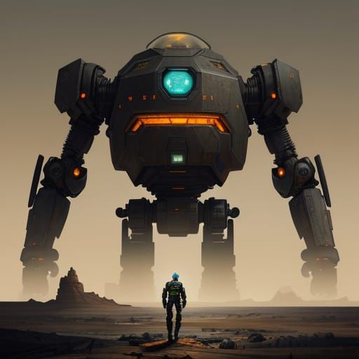 Robot on Desolate Planet Concept Art