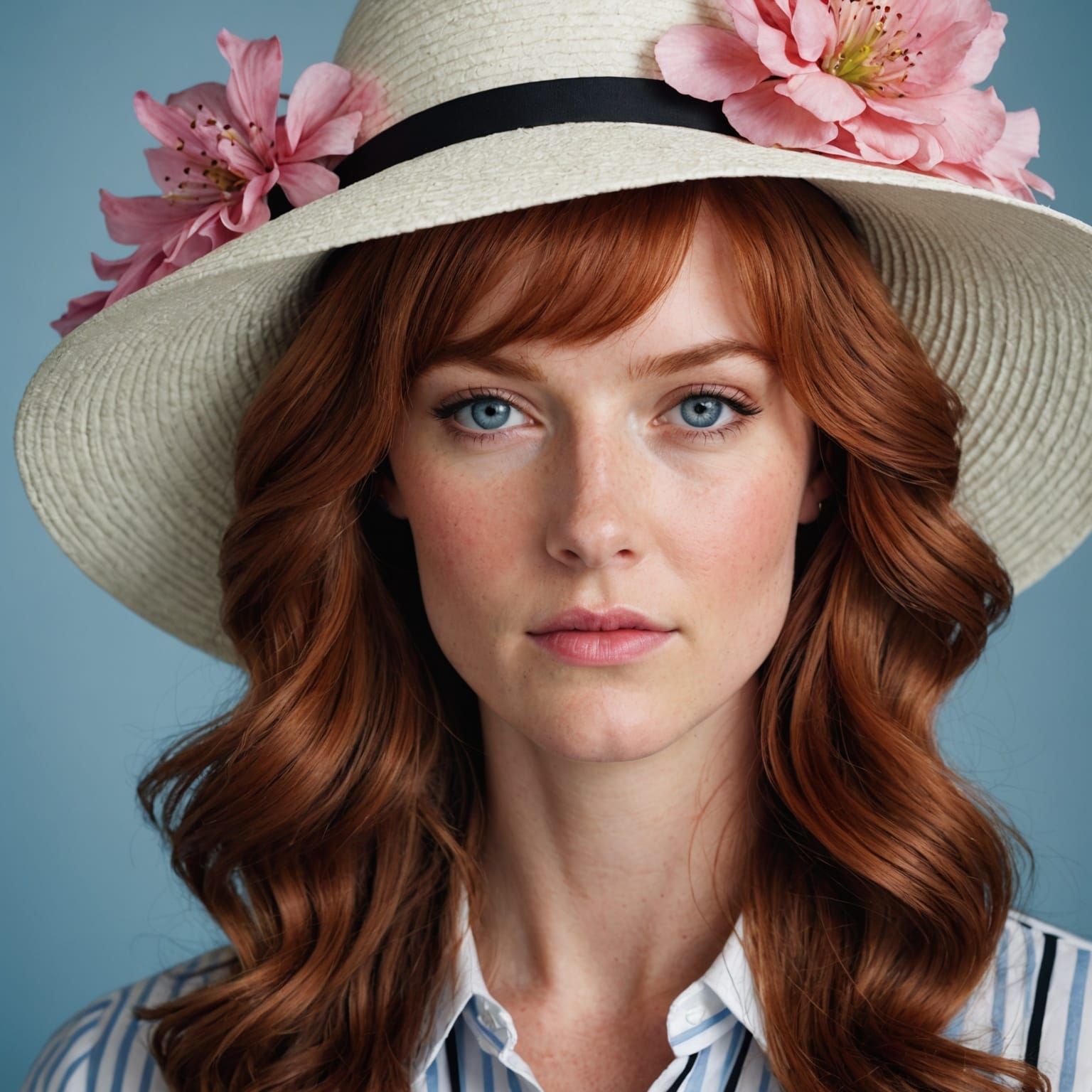 Woman in Kentucky Derby Hat, Professional Portrait