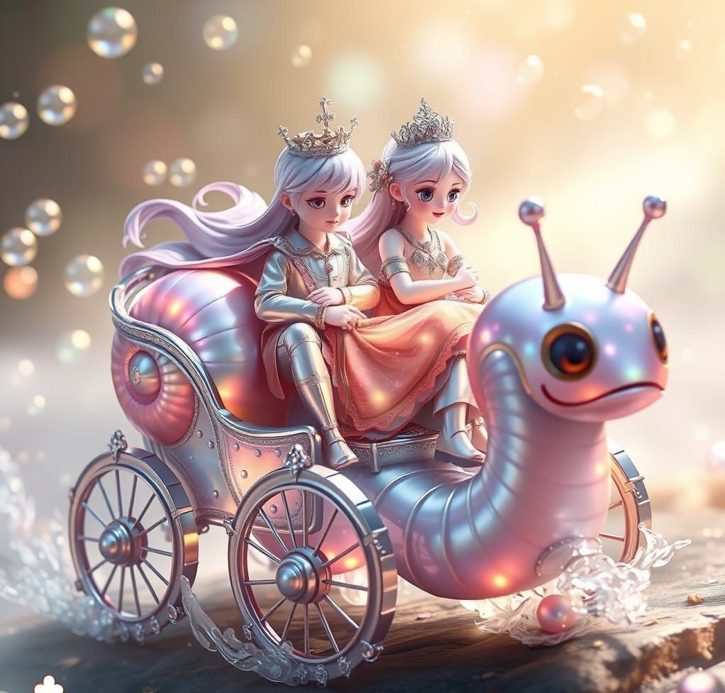 Prince and Princess Kuromi Elemental Snails