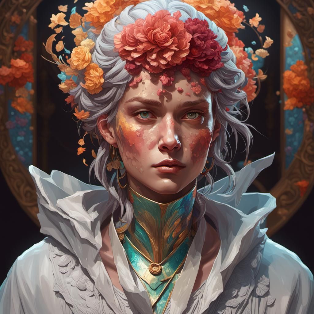 Detailed Impasto Portrait with Dynamic Lighting