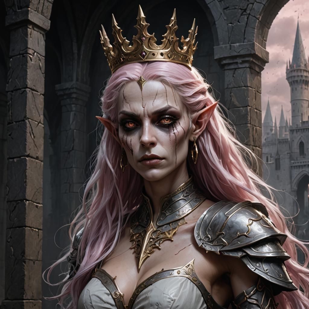 Dark Elf Warrior Queen in Dark Castle Keep